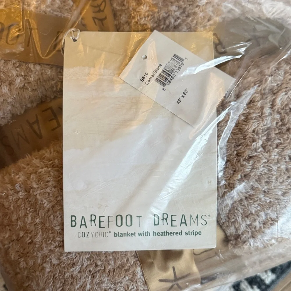 Barefoot Dreams Cozy Chic Blanket with Heathered Stripe